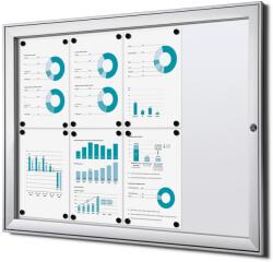 Jansen Display Belső zárható információs vitrin 8 x A4, tűzálló, alumínium