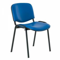  ISO bőr konferencia szék - fekete lábak, kék