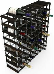 Nikaro RTA boros állvány 72 palackhoz, kibontva, fekete hamu / szürke