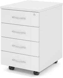 Lenza Impress konténer 40, 6 x 50, 1 cm - 4 fiókos, fehér