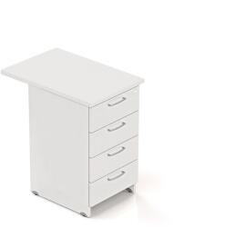 Lenza Visio konténer 70 x 47 cm - 4 fiókos, fehér