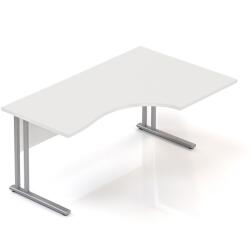 LENZA Visio ergonomikus asztal 160 x 100 cm, jobb, fehér