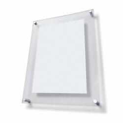 Jansen Display A2 plexi tábla díszcsavarokkal, átlátszó
