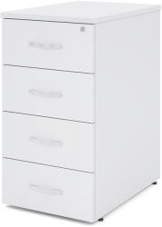 Lenza Impress konténer 40, 6 x 60 cm - 4 fiókos (76 cm-es Impress asztalhoz), fehér