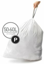 Nikaro Zsinóros szemeteszsákok 50-60 l, P típusú - 20 db, fehér