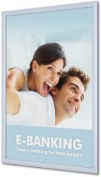 Jansen Display Lépcső A2, éles sarok, profil 20 mm, ezüst