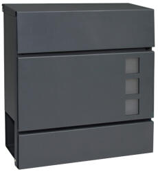 Richter Czech Postaláda BK 932, csővel és ablakokkal, antracit