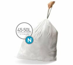 Zsinóros szemeteszsákok 45-50 l, N típusú - 20 db, fehér