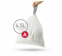 Zsinóros szemeteszsákok 4, 5 l, A típusú - 30 db, fehér