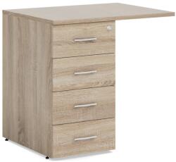 Lenza Impress konténer 80 x 60 cm - 4 fiókos (Impress 73 cm-es asztalhoz), sonoma tölgy