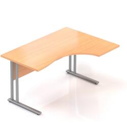 LENZA Visio ergonomikus asztal 140 x 100 cm, jobb, bükkfa - rauman - 136 090 Ft