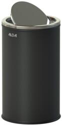 ALDA Szemeteskuka fedővel, 18 l, fekete