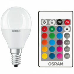 OSRAM E14 P45 LED izzó 5, 5 W = 40 W 470 lm RGBW 200° OSRAM Star + távirányító (4058075430877)