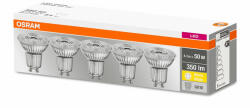 OSRAM 5PAK GU10 LED izzó 4.3W = 50W 350lm 2700K meleg 36° OSRAM alap (4058075090460)