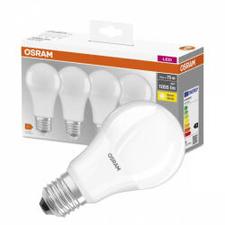 OSRAM 4db LED izzó E27 A60 11W = 75W 1055lm 2700K 300° OSRAM (4058075184992)