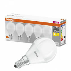 OSRAM 5PAK LED izzó E14 P45 5W = 40W 470lm 2700K OSRAM (4058075152731)