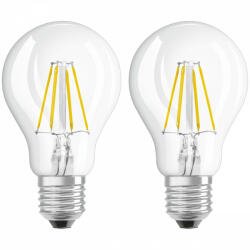 OSRAM 2db LED izzó E27 A60 6.5W = 60W 806lm 2700K 300° Izzószál OSRAM (4058075330191)