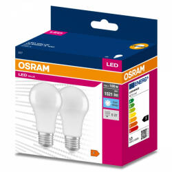 OSRAM 2PAK LED izzó E27 A60 13W = 100W 1521lm 4000K semleges 200° OSRAM ÉRTÉK (4058075478992)