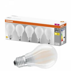 OSRAM 5PAK LED izzó E27 A60 7W = 60W 806lm 2700K 300° izzószál (4058075090620)