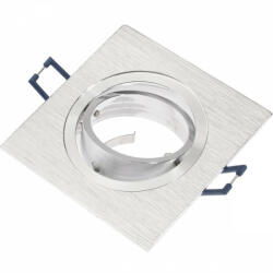 idealed HALOGEN lámpatest, süllyesztett, mozgatható, négyzetes, ezüst, szálcsiszolt, GU10 (IDEAOPR0550)