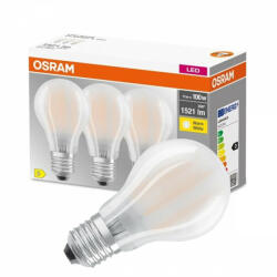 OSRAM 3PAK LED izzó E27 A60 11W = 100W 1521lm 4000K semleges 300°-os izzószál OSRAM ALAP (4058075592537)