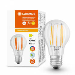 OSRAM E27 A60 LED izzó 11W = 100W 1521lm 2700K 300° CRI90 Izzószálas, szabályozható (4058075758742)