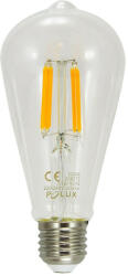Polux E27 ST64 LED izzó 7.5W = 75W 1055lm 3000K 360° GOLDLUX izzószál (Polux) (SANLD0229)