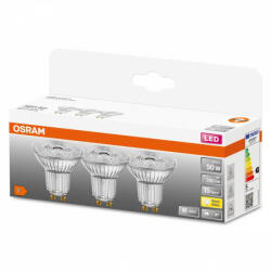 OSRAM 3x GU10 LED izzó 4.3W = 50W 350lm 2700K Meleg 36° OSRAM STAR (4058075452527)