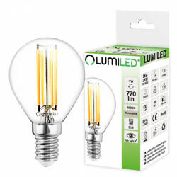 Lumileds E14 P45 LED izzó 7W = 60W 770lm 4000K semleges 360° LUMILED izzószál (LEDZARMI310)