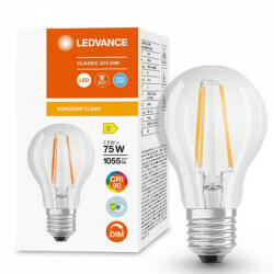 OSRAM E27 A60 LED izzó 7, 5 W = 75 W 1055 lm 4000 K Semleges 300° CRI90 Izzószálas, szabályozható LEDVANCE Superior (4058075759107)