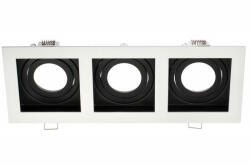idealed HALOGEN lámpatest GEMINUS süllyesztett mozgatható SQUARE fehér 3x GU10 (IDEAOPR1015)