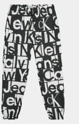 Calvin Klein Jeans Melegítő alsó Grid IB0IB01937 Fekete Regular Fit (Grid IB0IB01937)