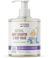 Wooden Spoon Sampon si gel dus pentru copii si bebelusi Organic Herbs, bio, 300ml, Wooden Spoon (ESELL-3800232739764-106043)