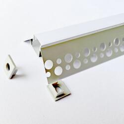  Gipszkartonba glettelhető alu profil szett 2M. Külső sarok, 2M sín+ opál takaró+2db végzáró (LLLSZASIN2MGKOUTTEJSZETT)