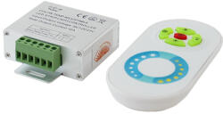  Led szalag vezérlő, rádiós, kétszínű /hideg-meleg fényű/ led szalaghoz, 144W, Max. 18 méterhez! Már csak a Lehel utcai üzletben! (LLSZVRFCWWW144W5K)