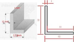 Life Light Led Alumínium Led profil Led szalaghoz, 2 méter L alu sín 12*12 mm. LIFE LIGHT LED (LLLSZASIN2ML12X12X1MM)