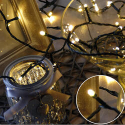 Life Light Led Karácsonyi 100 Led fényfüzér, rizsszem IP44, kültérre is! Meleg fehér Leddel, 8 funkció, villogtató, memória. Life Light Led (LLKFIP44RIZS8VILM100LWW)