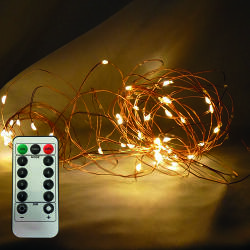 Life Light Led Karácsonyi fényfüzér, 100 db Nano mikró led, extra meleg /2500 kelvin! / fehér leddel, 8 funkciós vezérlővel! 5V, USB csatlakozós! Life Light Led (LLKNANOIP44USB8F100LWW)