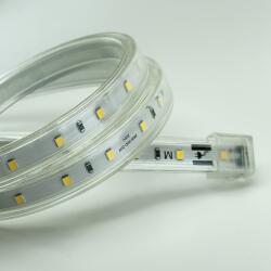 Life Light Led 230V Led szalag 60 Led/m, 7W, 670 lumen, 20 centinkként vágható! 5800 kelvin, hideg fehér, IP65, vízálló. Egy oldalról 50 méter táplálható be! Life Light Led 2 év garancia! (LLSZIP65V60L230V20CM6000K)