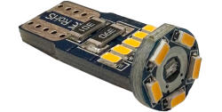 Life Light Led Autós Led T10 Canbus helyzetjelző, index világítás, Samsung chip, 15 Led, 60 Lumen, 1W, sárga. Life Light Led 1 év garancia! (LLAT10IHSCAN15LSY)