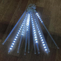 Life Light Led Karácsonyi csepegő jégcsap, időzítős, soronként külön csepeg! 10x50 cm, kül- és beltéri, hideg fehér Leddel. Life Light Led (LLKICEDTIM50CMCW)