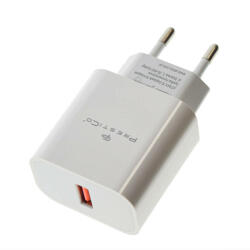 Prestico F3 hálózati töltő adapter 22, 5W USB QC 3.0 fehér