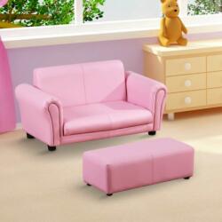  Liza" Gyermek kanapé , fotel lábtartóval rózsaszín színben (AO310-005PK)