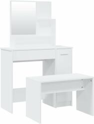 vidaXL Fehér fésülködőasztal-szett 86, 5 x 35 x 136 cm (3114147) - pepita