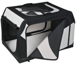 TRIXIE Szállító box vario nylon fekete-szürke 99 × 67 × 71-61 cm