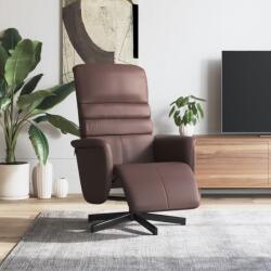 vidaXL barna műbőr dönthető fotel lábtartóval (356705)
