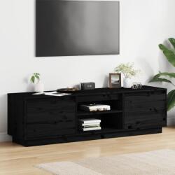 vidaXL fekete tömör fenyőfa TV-szekrény 140 x 35 x 40 cm (840414) - vidaxl