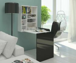 WIPMEB HIDE lehajtható íróasztal fehér-fekete - sprintbutor