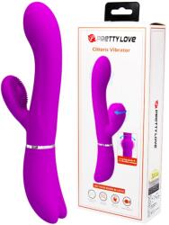 Pretty Love Vibrator Iepuras Pretty Love, 12+4 Moduri Stimulatoare, Silicon, USB, Mov, 20.8 cm