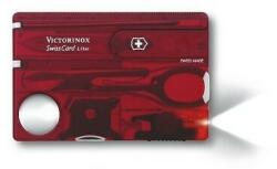 Victorinox Cuțit de buzunar Victorinox SwissCard Lite Ruby, roșu transparent, 13 funcții